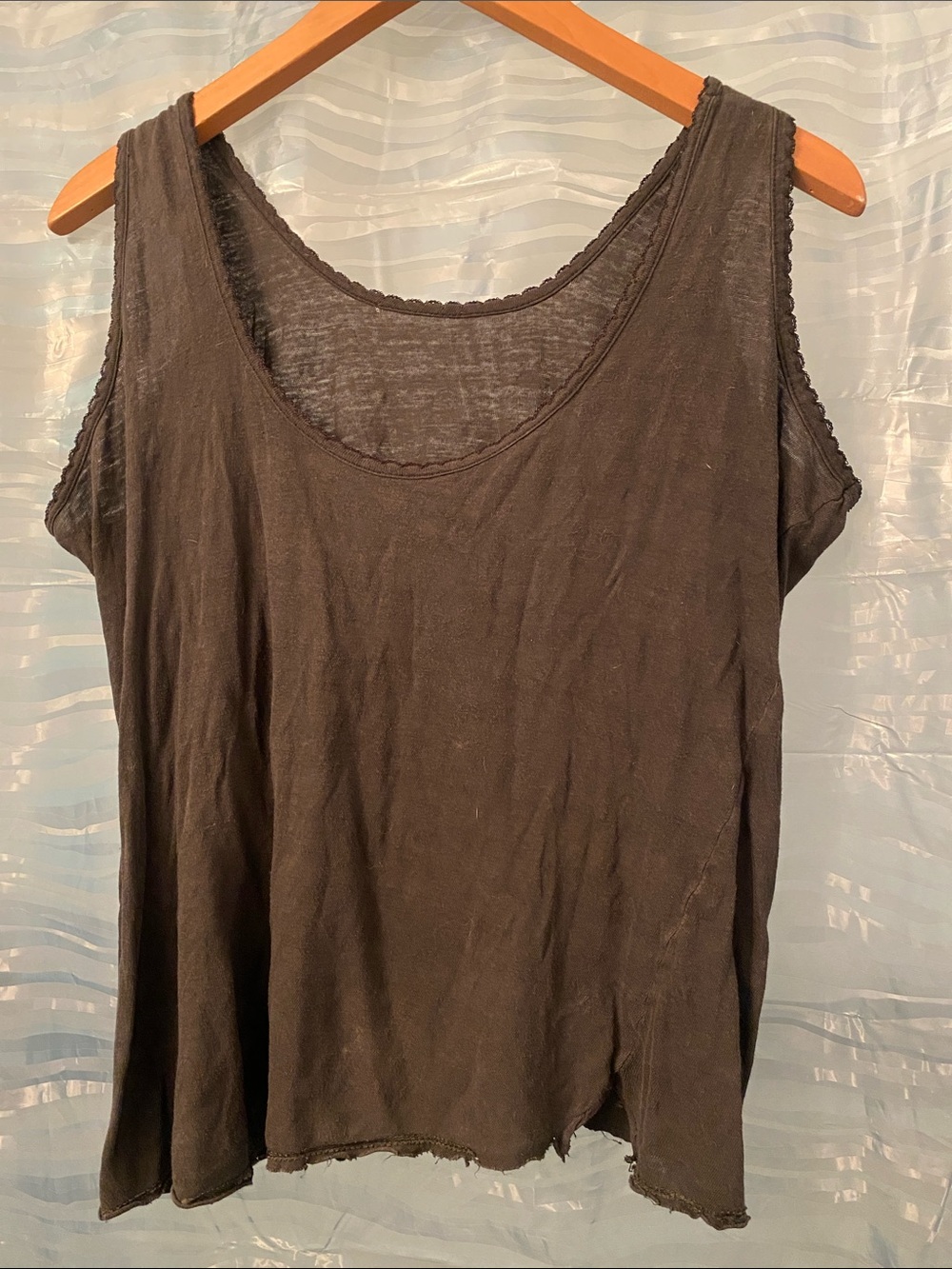 Women's Gray Scoop Neck Tank Top